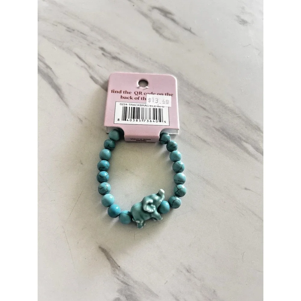 Simply Southern Conserve & Protect Tracking Elephant Turquoise Marble #10